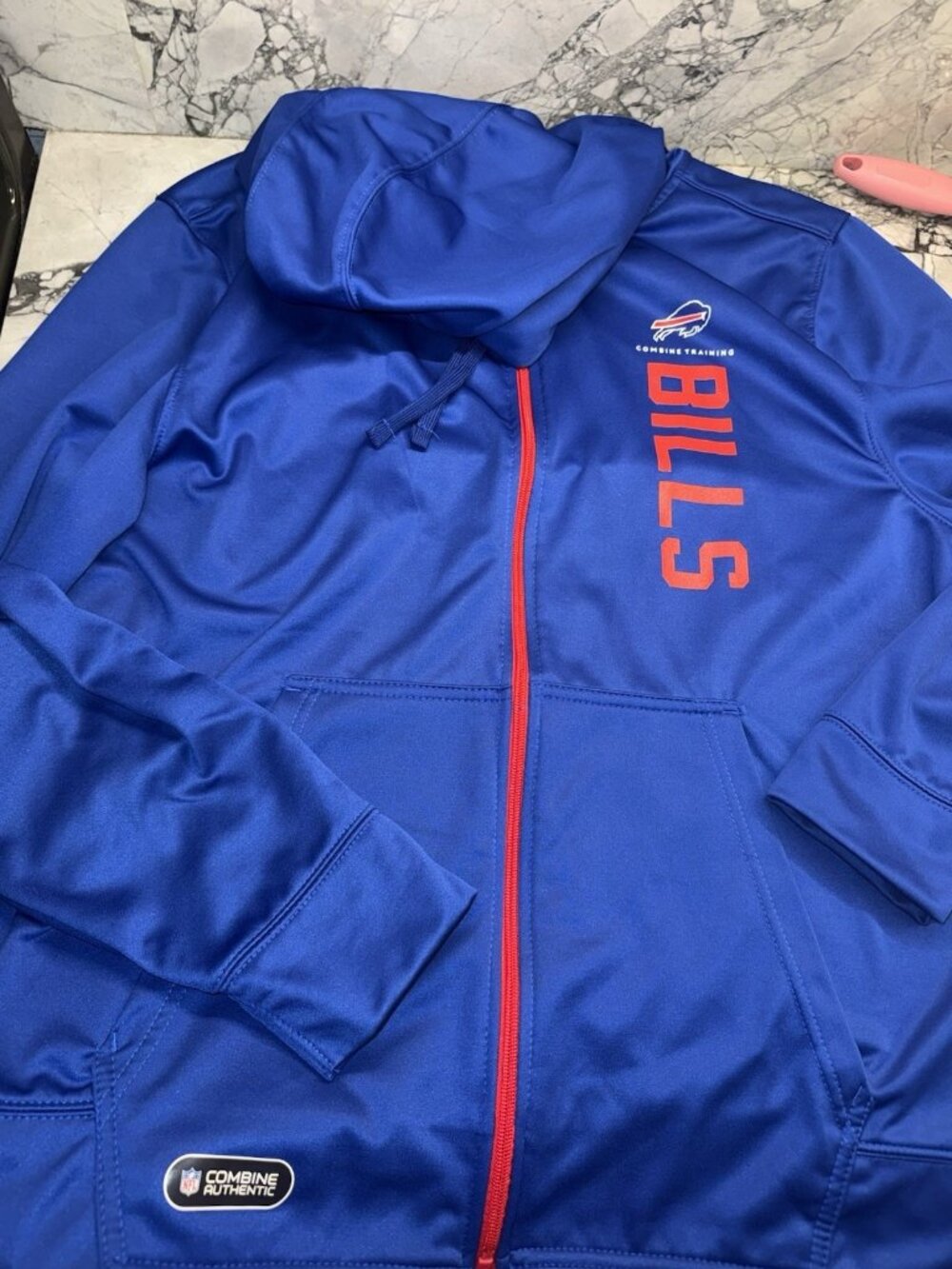 NFL Team Apparel Men’s XL Buffalo Bills Zip Hoodie Hooded Sweatshirt